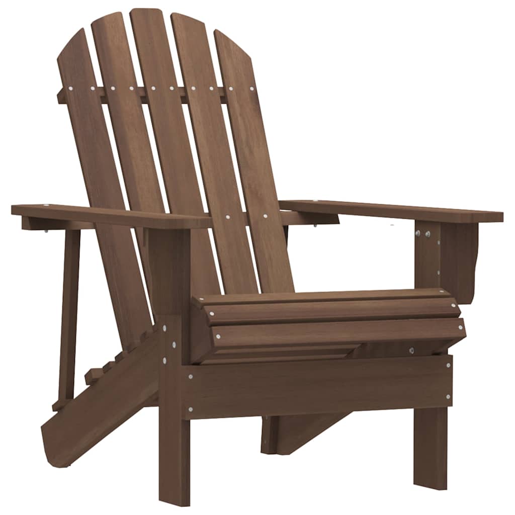 Garden Chair Brown Solid Fir Wood 27.4 x 34.1 x 35.2 in Ergonomic