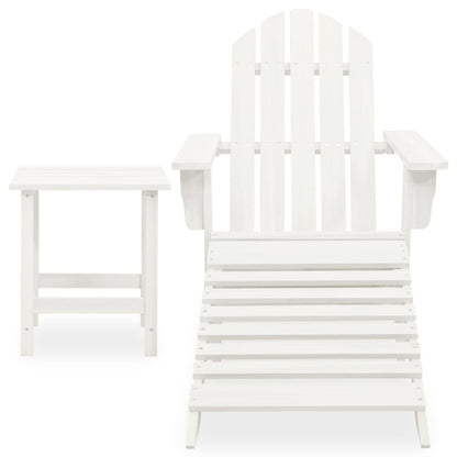 Garden Chair White Solid fir wood Large Detachable Garden Chair