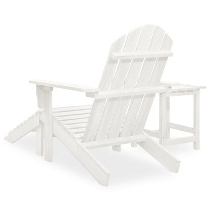 Garden Chair White Solid fir wood Large Detachable Garden Chair
