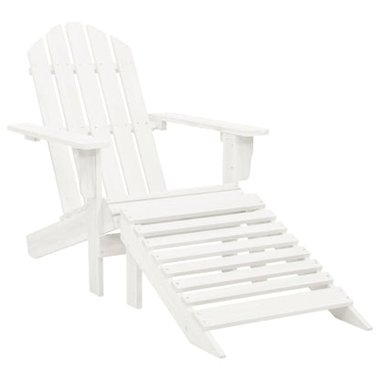 Garden Chair White Solid fir wood Large Detachable Garden Chair