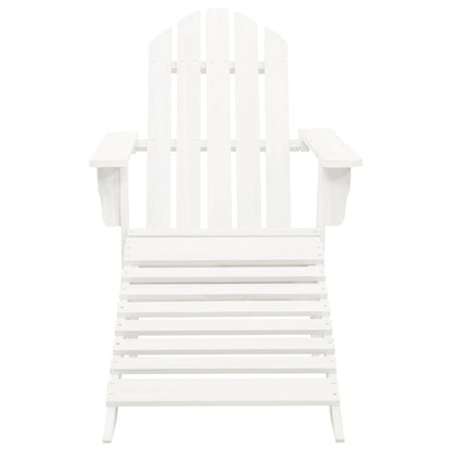 Garden Chair White Solid fir wood Large Detachable Garden Chair