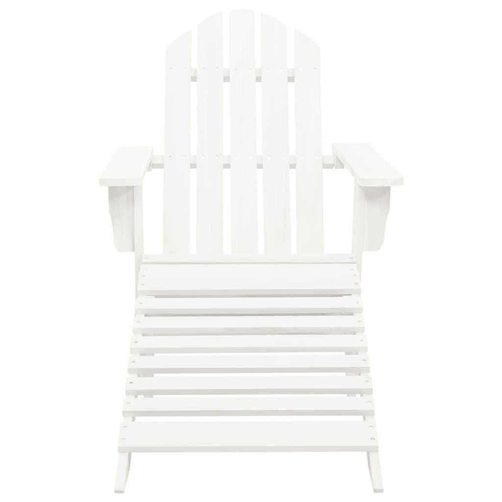 Garden Chair White Solid fir wood Large Detachable Garden Chair