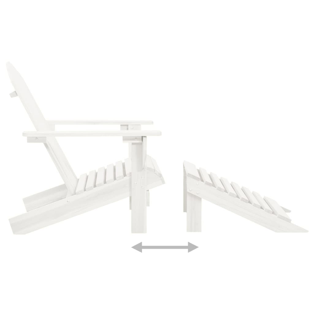 Garden Chair White Solid fir wood Large Detachable Garden Chair