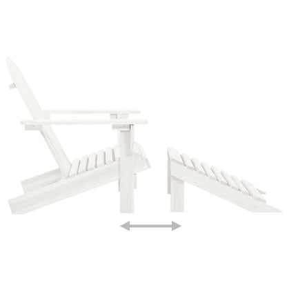 Garden Chair White Solid fir wood Large Detachable Garden Chair