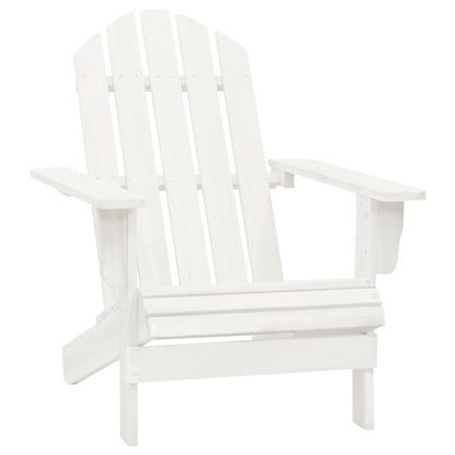 Garden Chair White Solid fir wood Large Detachable Garden Chair