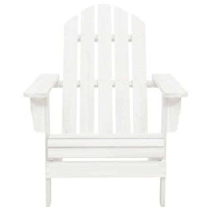 Garden Chair White Solid fir wood Large Detachable Garden Chair