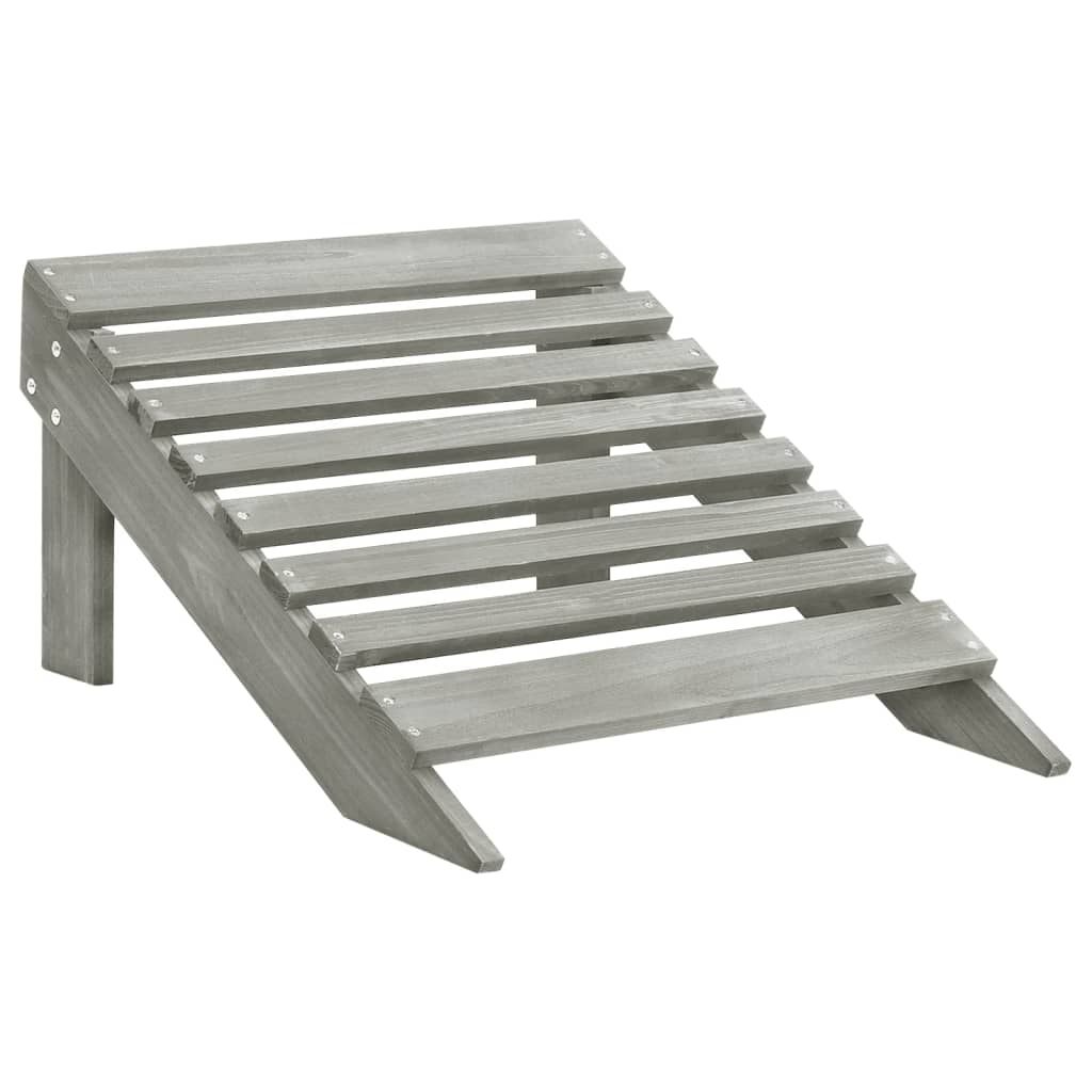 Garden Chair Grey Solid Fir Wood Large Detachable Garden Chair