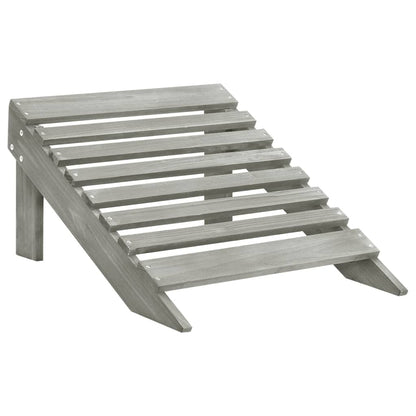 Garden Chair Grey Solid Fir Wood Large Detachable Garden Chair