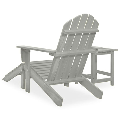 Garden Chair Grey Solid Fir Wood Large Detachable Garden Chair