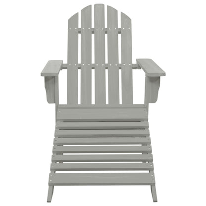 Garden Chair Grey Solid Fir Wood Large Detachable Garden Chair