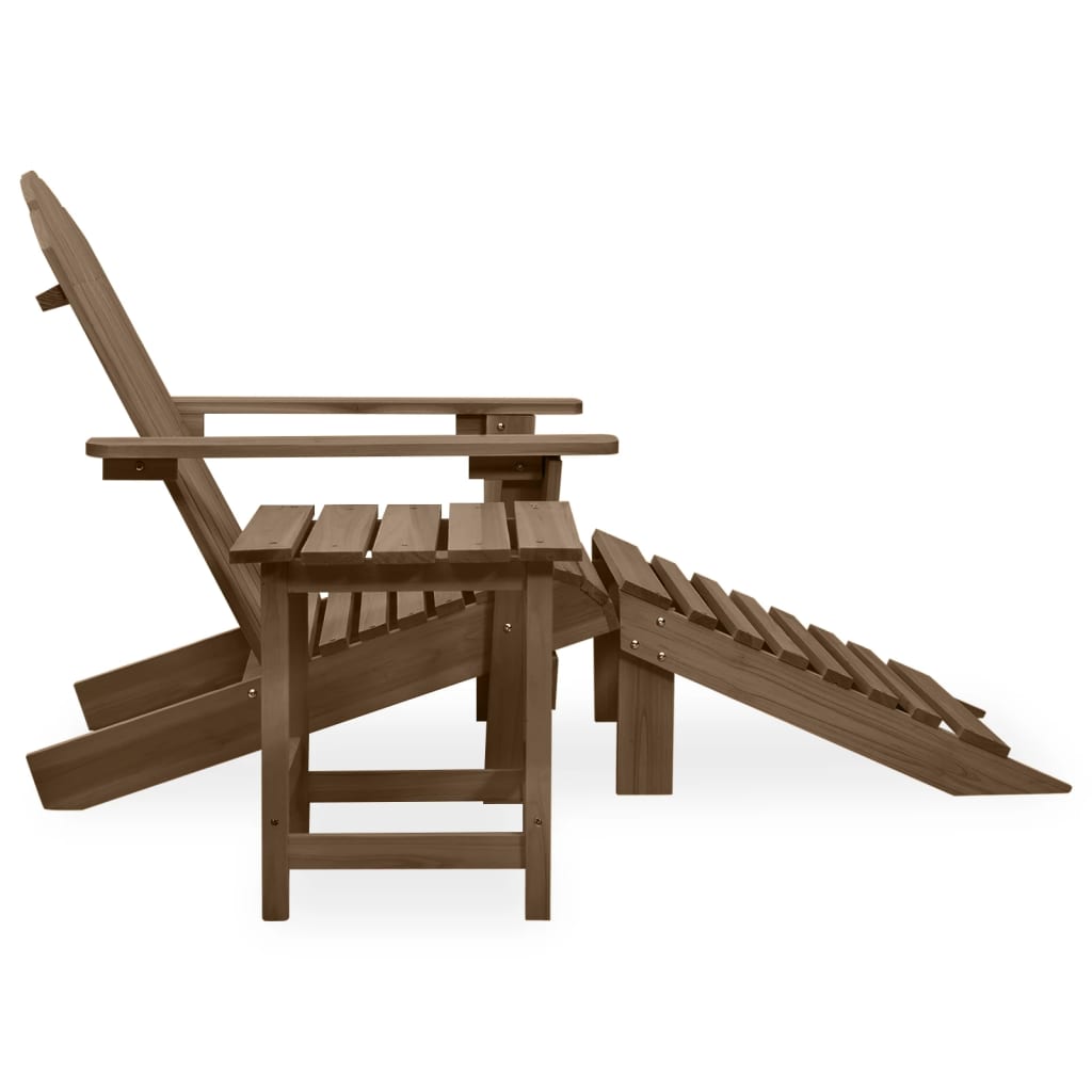 Garden Chair Brown Solid fir wood Large Detachable