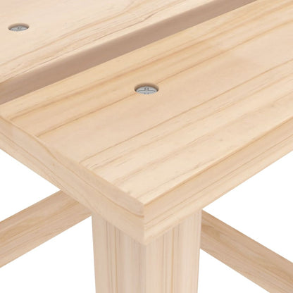 Garden Chair Natural Wood Solid fir wood Standard Detachable