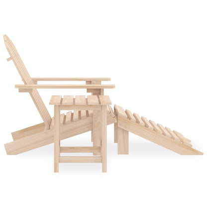 Garden Chair Natural Wood Solid fir wood Standard Detachable
