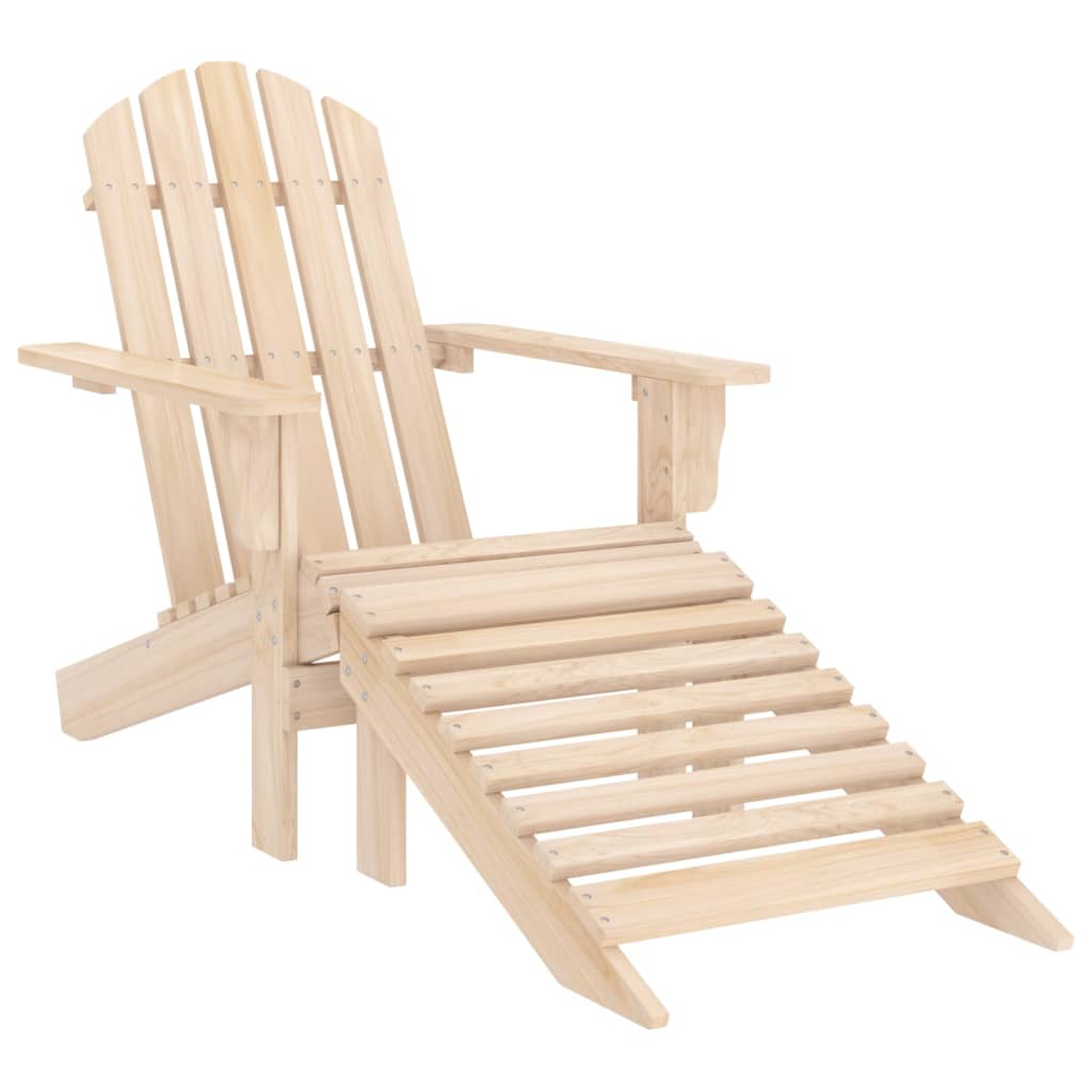 Garden Chair Natural Wood Solid fir wood Standard Detachable