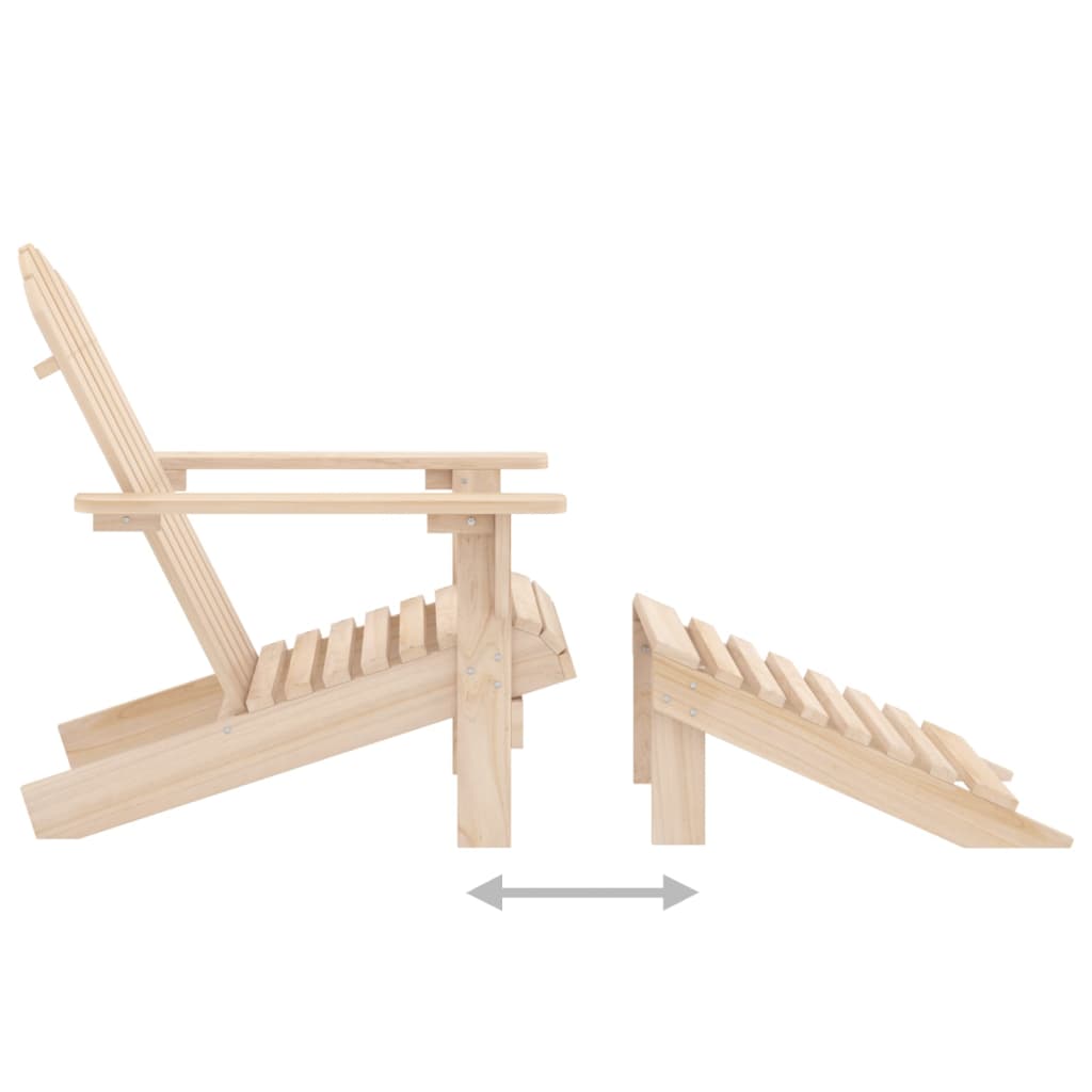 Garden Chair Natural Wood Solid fir wood Standard Detachable