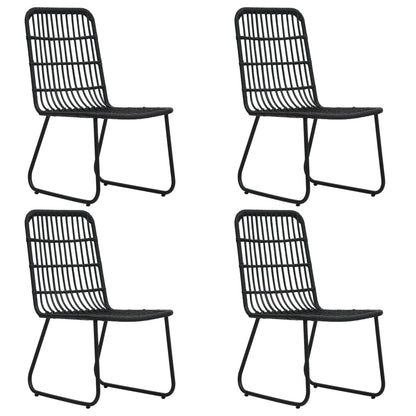 Dining Set Black Poly rattan 31.5 in x 31.5 in x 29.1 in Durable