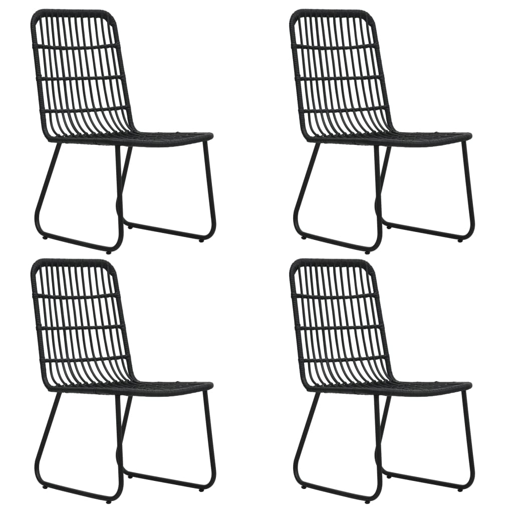Dining Set Black Poly rattan 31.5 in x 31.5 in x 29.1 in Durable