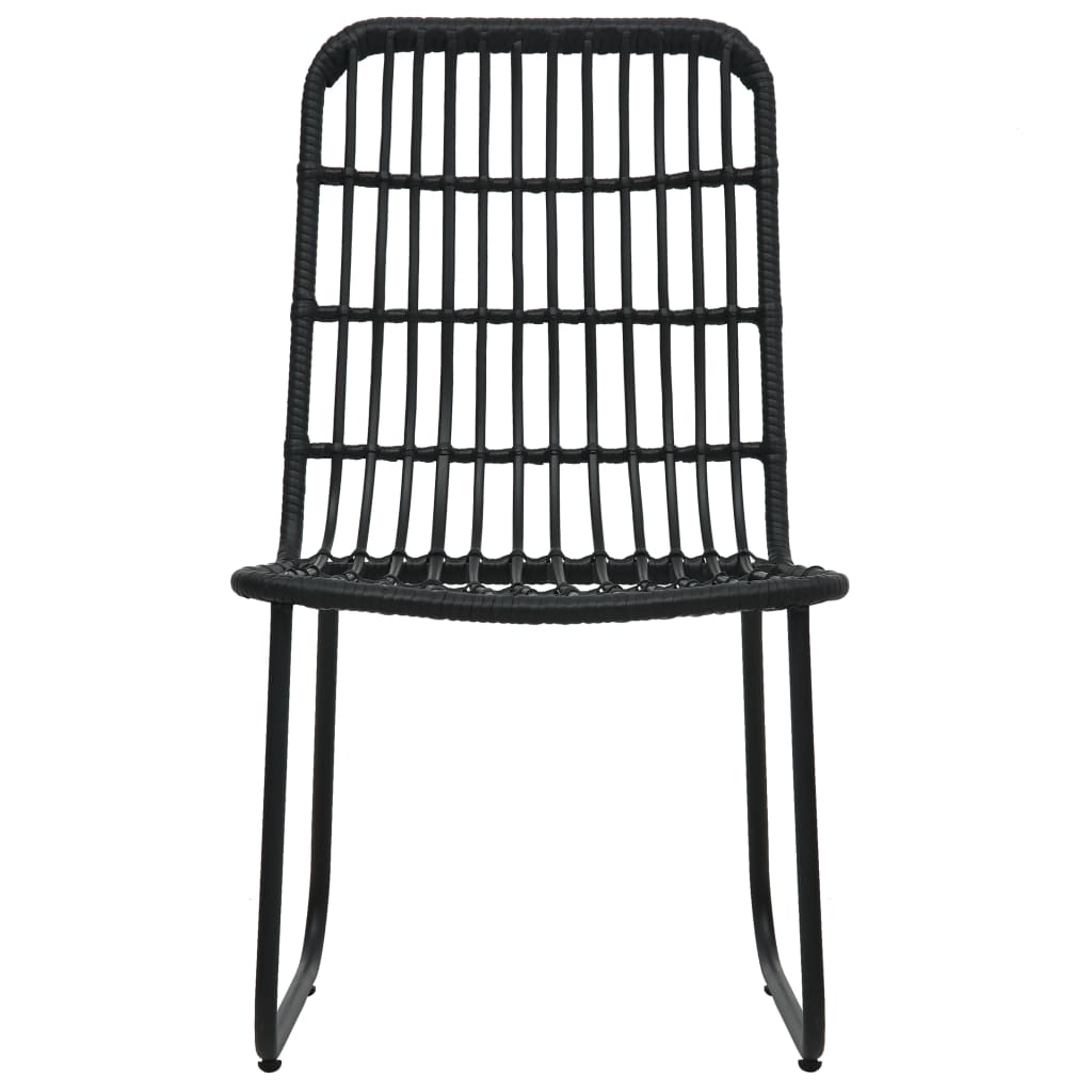 Dining Set Black Poly rattan 31.5 in x 31.5 in x 29.1 in Durable