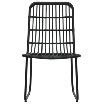 Dining Set Black Poly rattan 31.5 in x 31.5 in x 29.1 in Durable