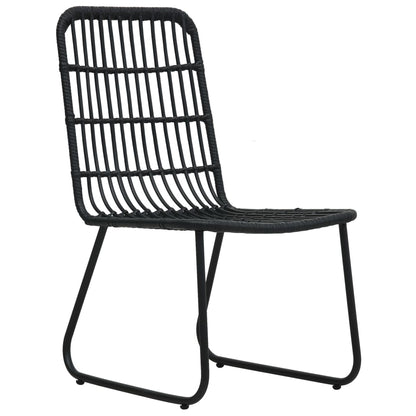 Dining Set Black Poly rattan 31.5 in x 31.5 in x 29.1 in Durable