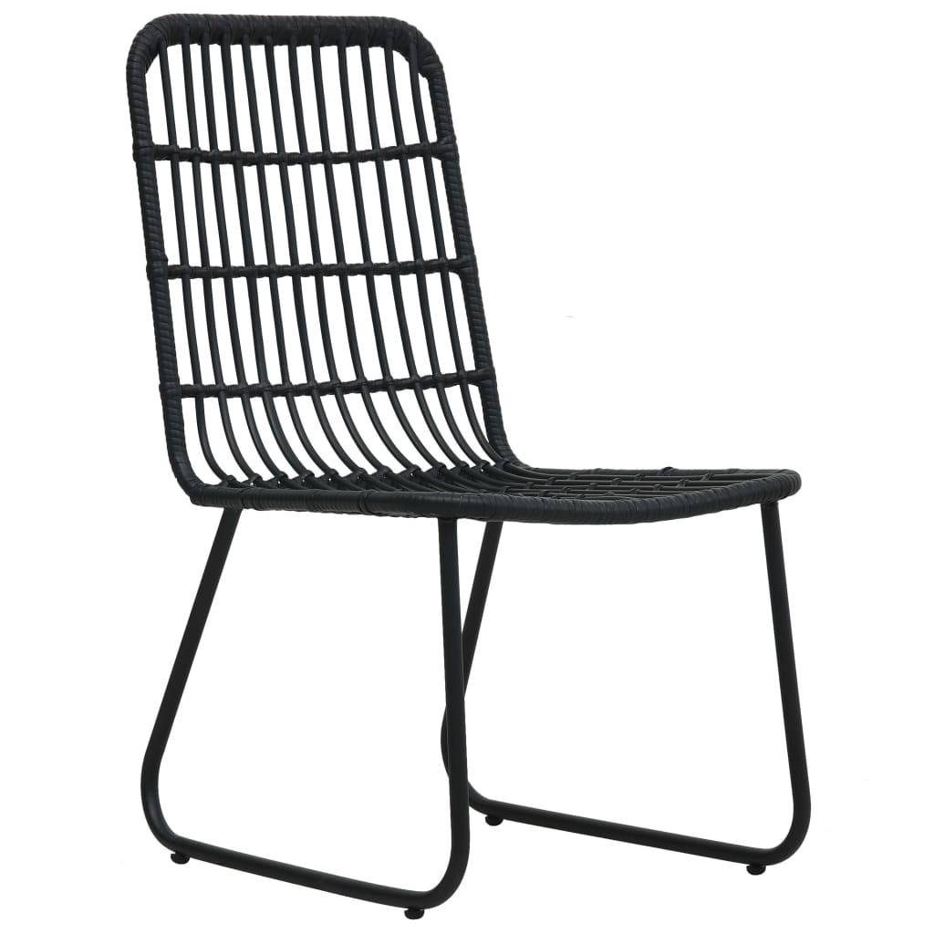 Dining Set Black Poly rattan 31.5 in x 31.5 in x 29.1 in Durable