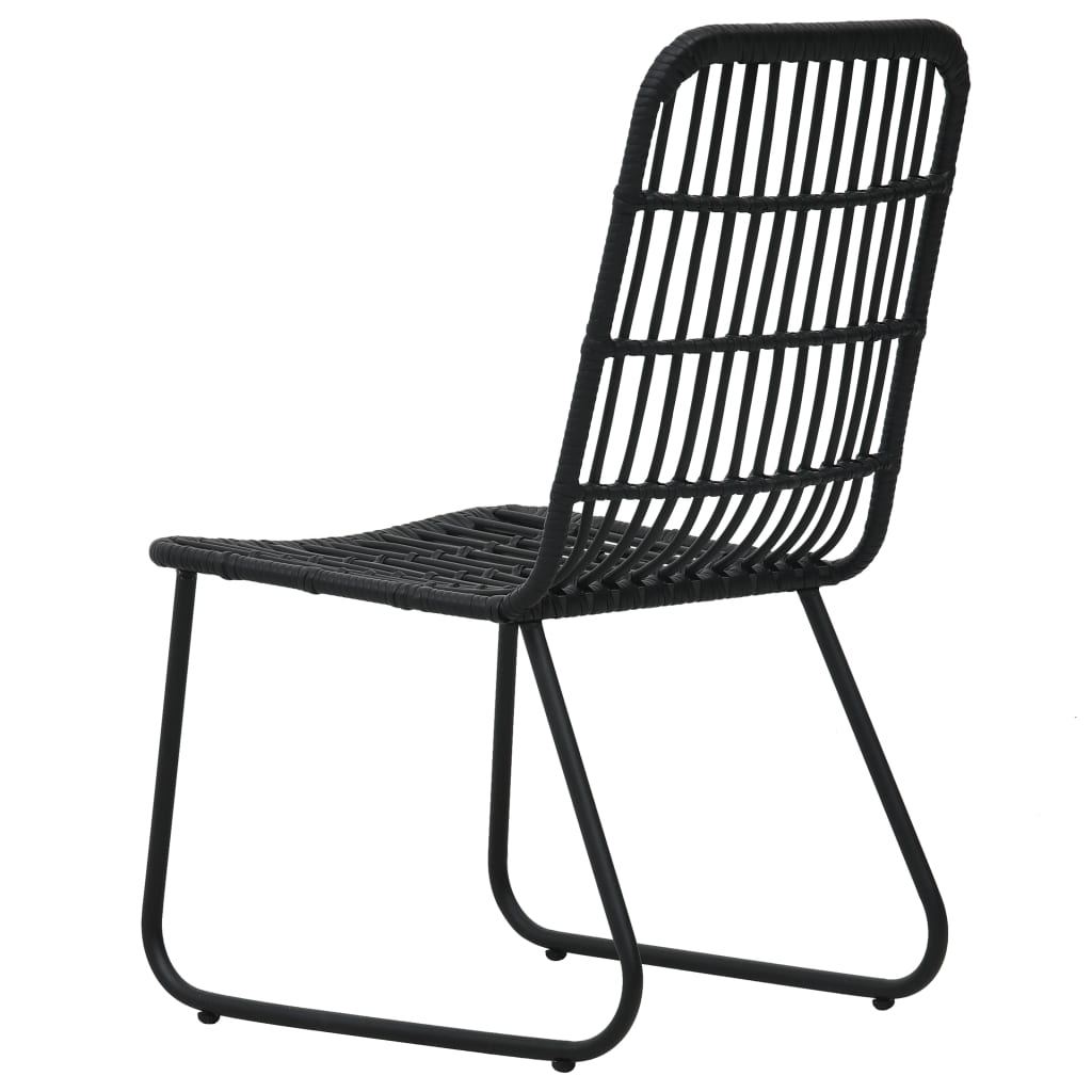 Dining Set Black Poly rattan 31.5 in x 31.5 in x 29.1 in Durable