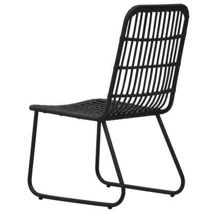 Dining Set Black Poly rattan 31.5 in x 31.5 in x 29.1 in Durable