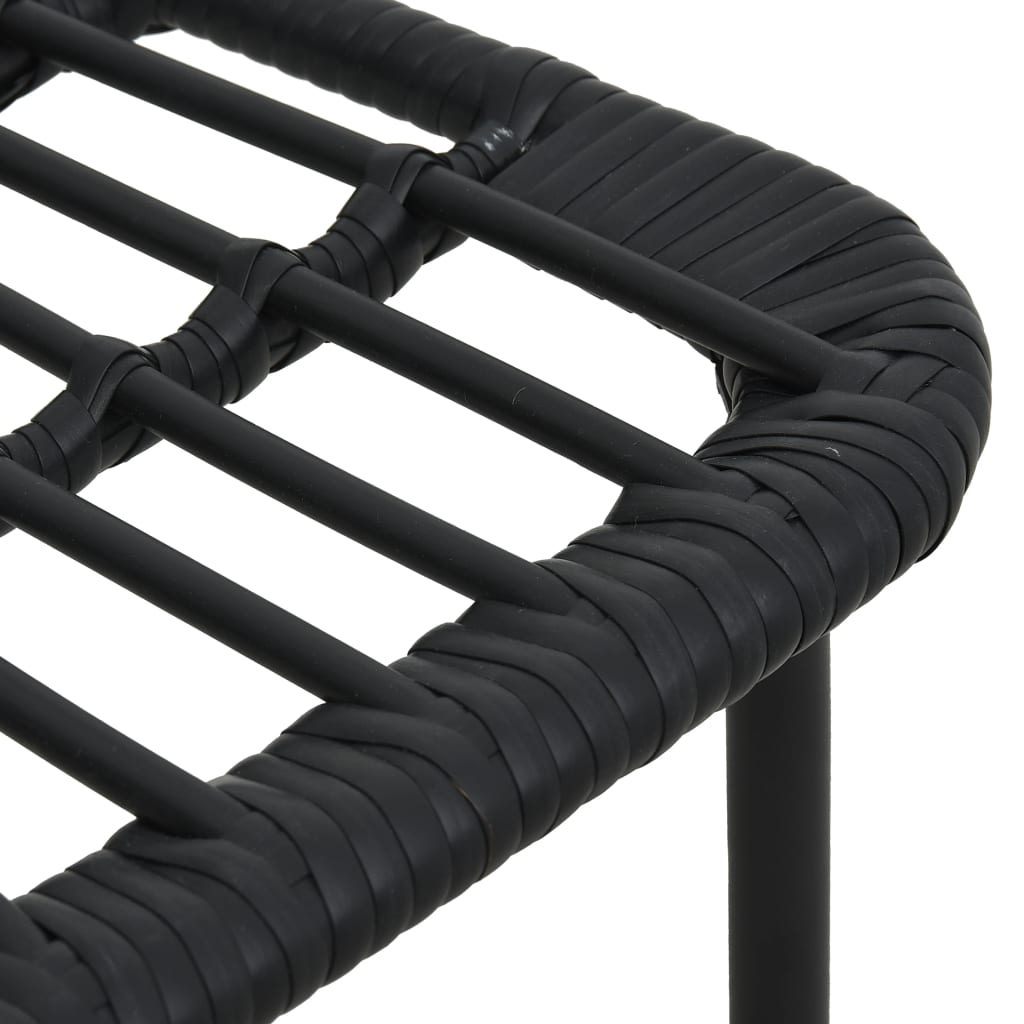 Dining Set Black Poly rattan 31.5 in x 31.5 in x 29.1 in Durable