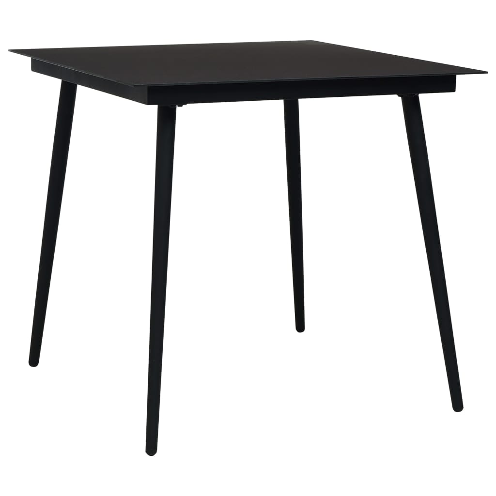 Dining Set Black Poly rattan 31.5 in x 31.5 in x 29.1 in Durable
