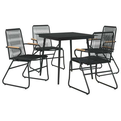 Garden Dining Set Black