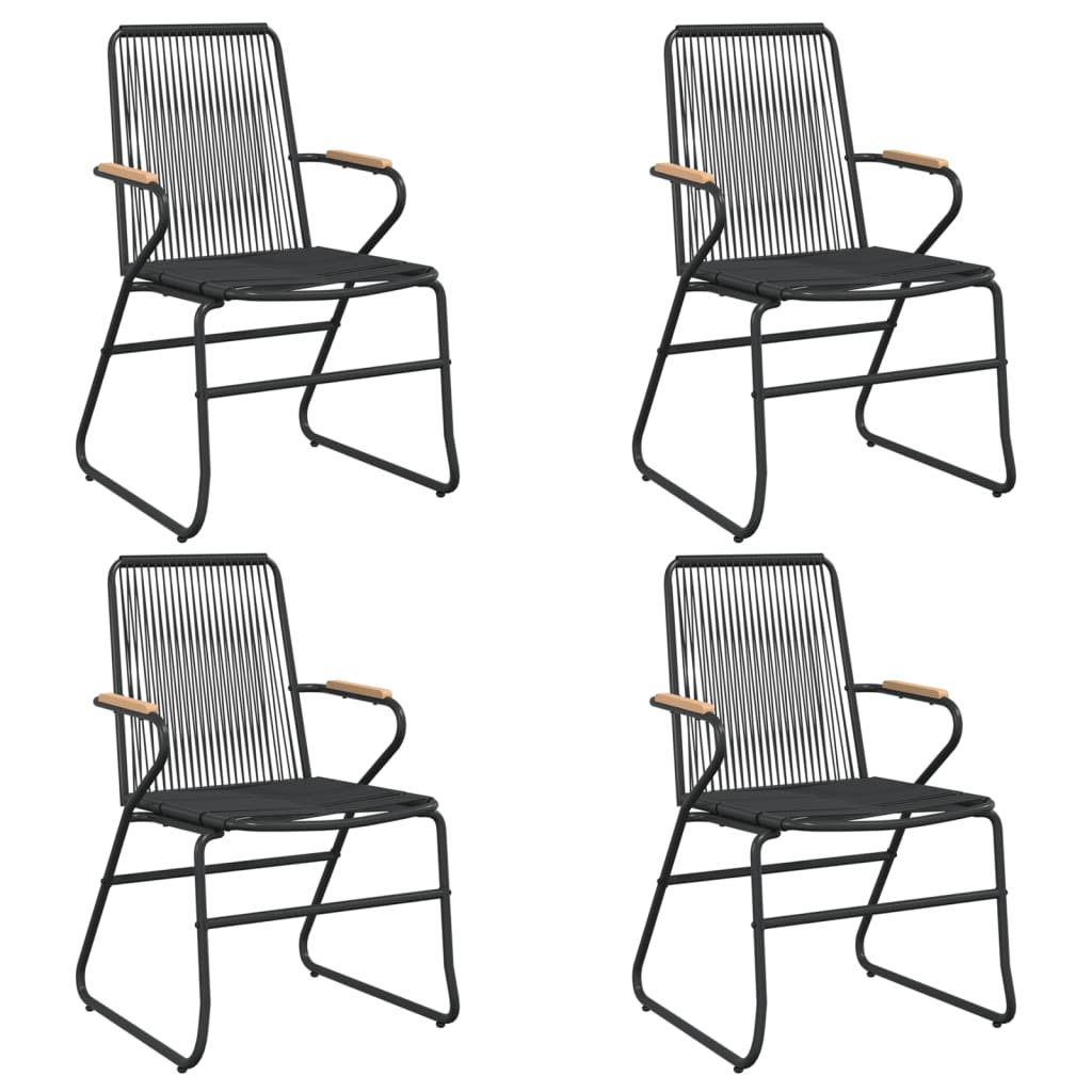 Garden Dining Set Black