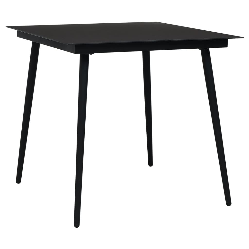 Garden Dining Set Black