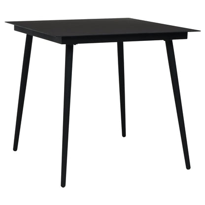 Garden Dining Set Black