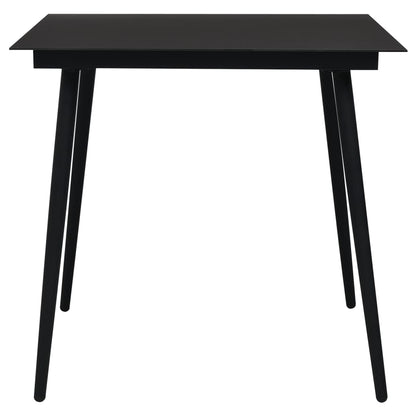 Garden Dining Set Black
