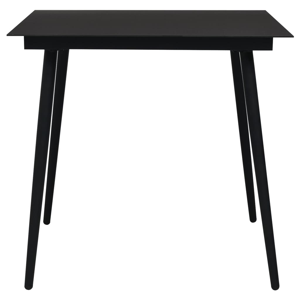 Garden Dining Set Black