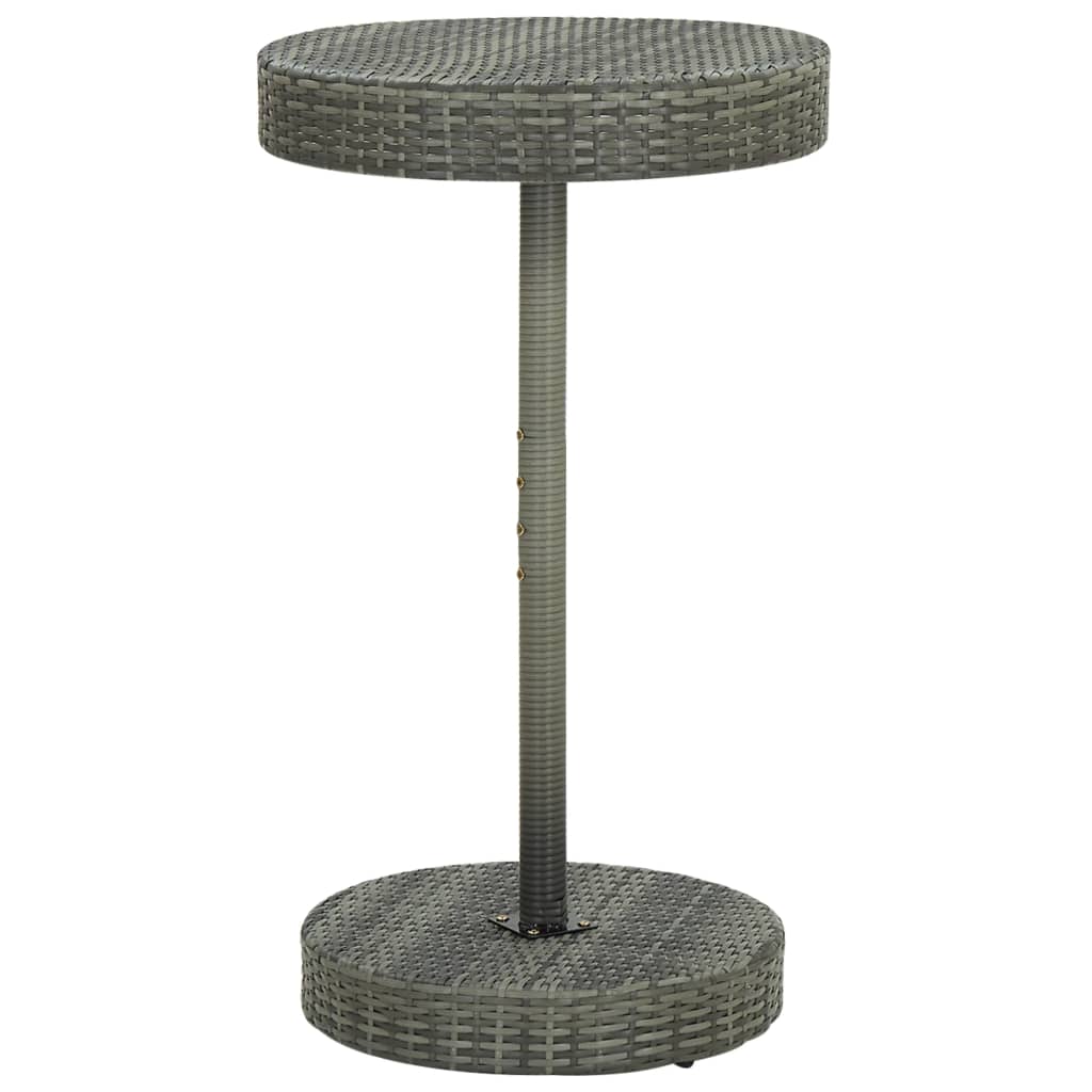 Garden Bar Set Grey PE rattan Medium Durable Garden Bar Set