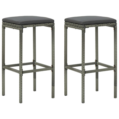 Garden Bar Set Grey PE rattan Medium Durable Garden Bar Set