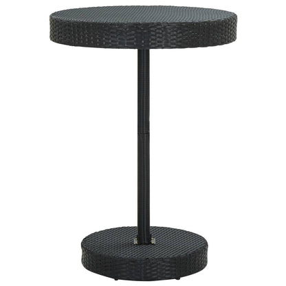 Garden Bar Set Black PE rattan, powder-coated steel Standard