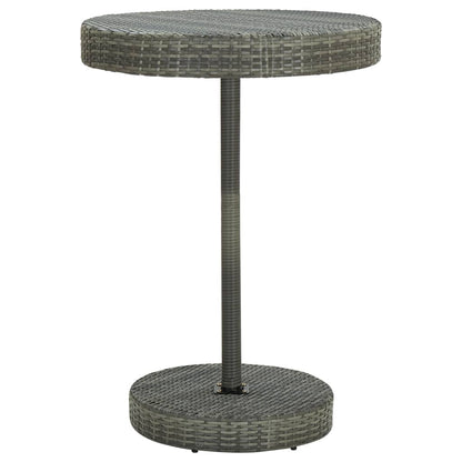Garden Bar Set Grey PE Rattan, Powder-Coated Steel Garden Bar Set