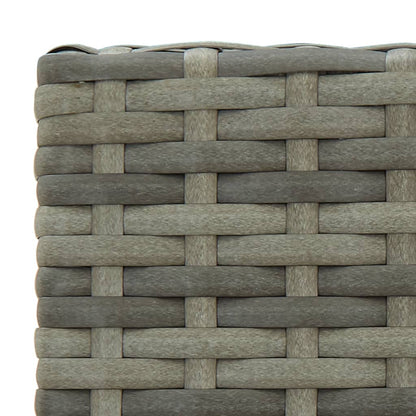 Garden Bar Set Grey PE rattan, powder-coated steel 3 Piece