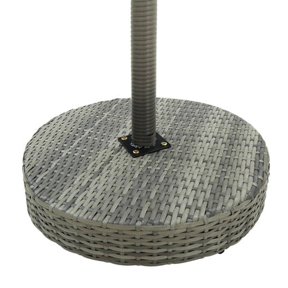 Garden Bar Set Grey PE rattan, powder-coated steel 3 Piece