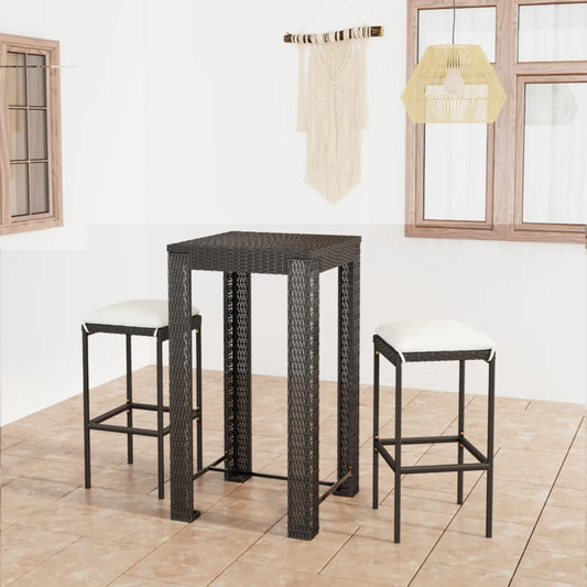 Garden Bar Set Black