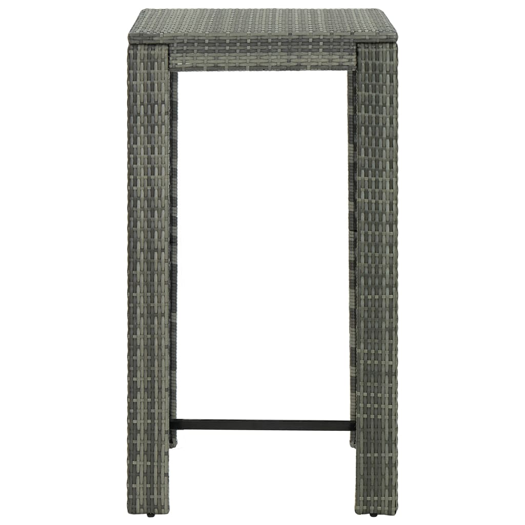 Patio Bar Set Footrest Outdoor Bar Set Square Contemporary