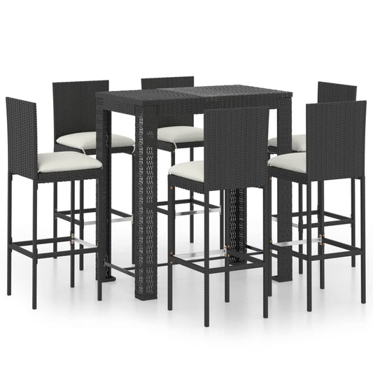 Garden Bar Set Black, Cream White