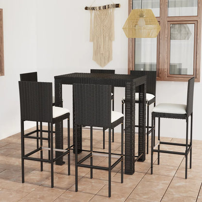 Garden Bar Set Black, Cream White