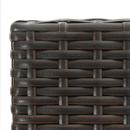 Garden Bar Set Brown PE rattan, powder-coated steel Medium