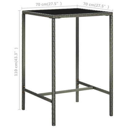 Garden Bar Set Grey, Anthracite