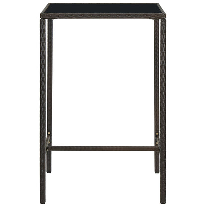 Garden Bar Set Brown PE rattan Standard Durable Garden Bar Set