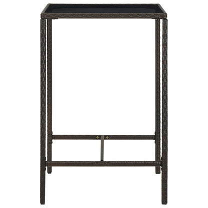 Garden Bar Set Brown PE rattan Standard Durable Garden Bar Set