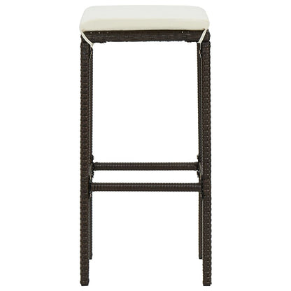 Garden Bar Set Brown PE rattan Standard Durable Garden Bar Set